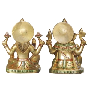 Brass Showpiece Laxmi Ganesh Pair God Idol Statue (BS1062)