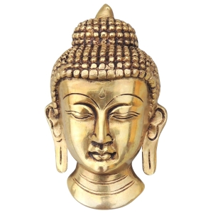 Brass Showpiece Buddha Head Statue - home decor