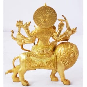 Brass Showpiece Durga Ji God Idol Statue - 6.5x2.5x8 Inch (BS1108 C)