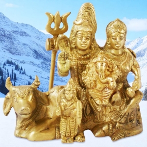 Brass Showpiece Shiv Parivaar Statue decorative item