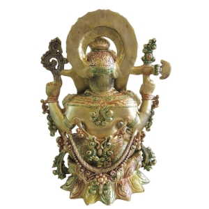 Brass Showpiece Ganesh Ji Statue - 11*8*16 inch (BS1124 G)