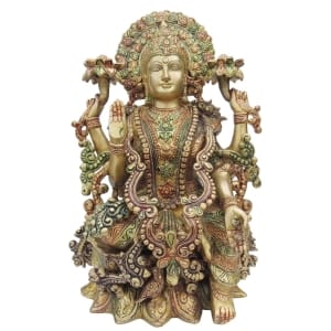 Brass Showpiece Laxmi Colour  Statue - 9*7.5*16 Inch (BS1124 L)