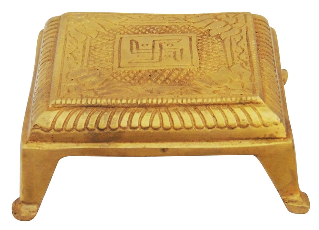 Brass Showpiece Chowki Statue - decorative home accent