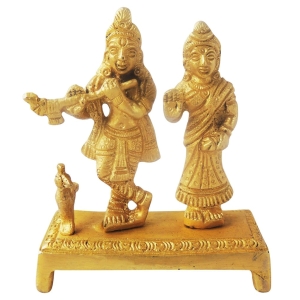 Brass Radha Krishna with Chowki-3.5*1.5*4 (BS1131 B)