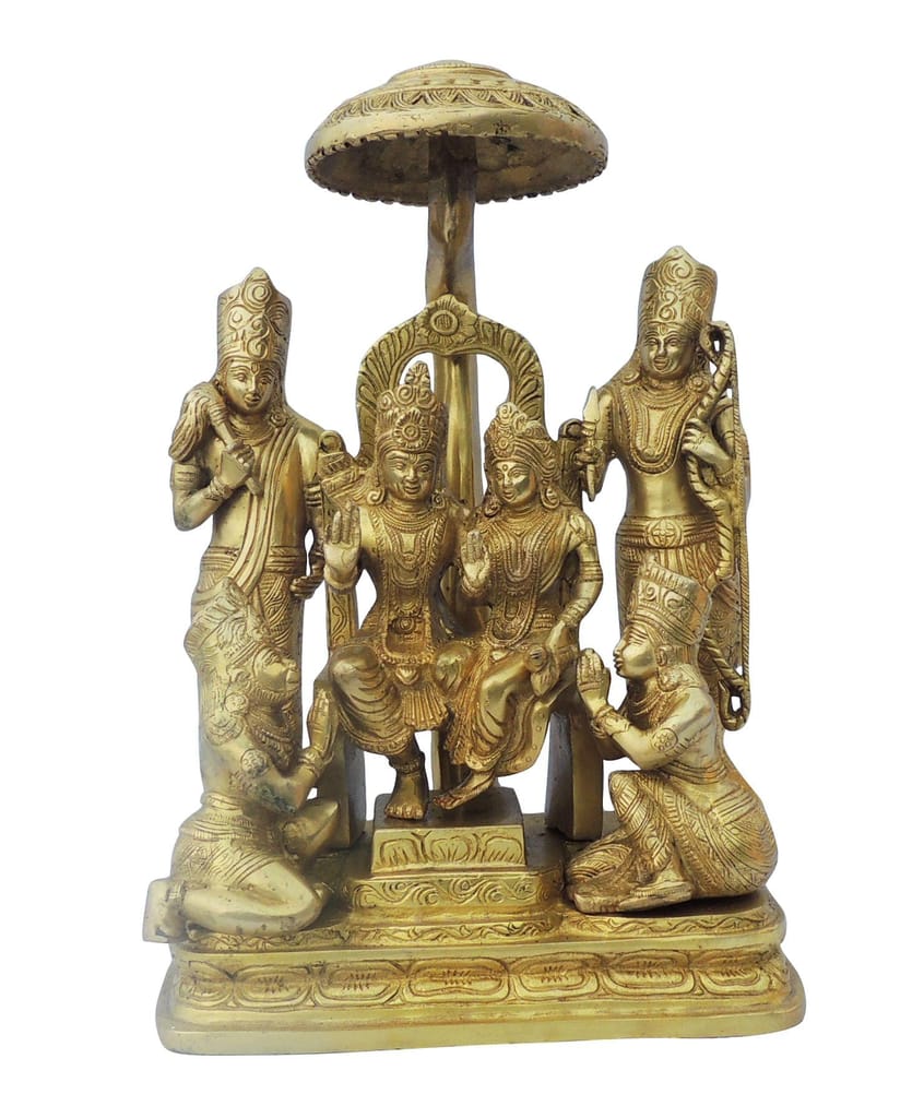 Brass Showpiece Ram Darbar God Idol Statue, brass