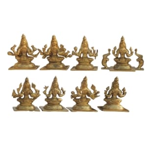 Brass Showpiece Ashthalakshmi Set Laxmi Ji God Idol Statue Set of 8 Piece (BS1213 A)