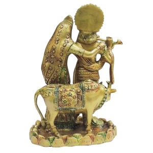 Brass Showpiece Radha Krishna God Idol Statue - 7.5*5.5*11 Inch (BS1231 A)
