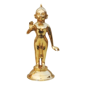 Brass Showpiece Radha God Idol Statue - 5*4.3*11.2 Inch (BS1237 R)