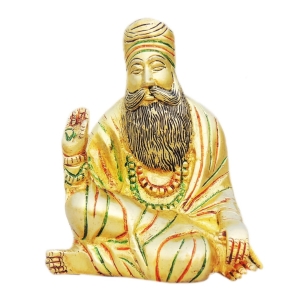 Brass Guru Nanak Dev Ji Statue - 4.5 x 2.5 x 5.5 Inch Brass Idol