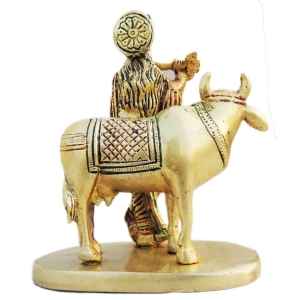Brass Showpiece Cow Krishna Statue 4 Inch Height 2.5 Inch Width