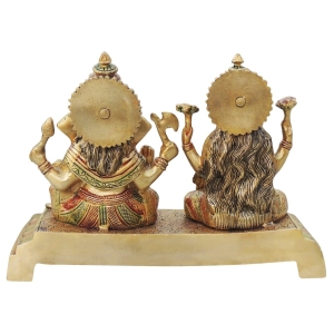 Brass Showpiece Laxmi Ganesh Statue - 10.5*4*7.3 Inch (BS1246 B)