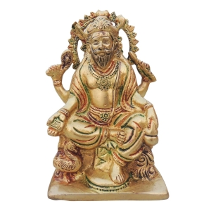 Brass Vishwakarma Ji Statue 4 Inch x 2.5 Inch x 6 Inch Decorative Piece