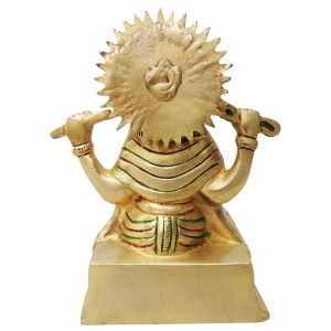 Brass Vishwakarma Statue - 4.6 Inch Height, 3.3 Inch Width, 1.74 Kg