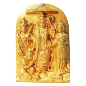 Brass Showpiece Hanging Ram Darbar Statue - decorative brass