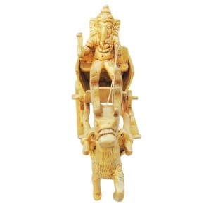Brass Showpiece Ganesh Rath Statue - 7*2.5*4 inch (BS1260 A)