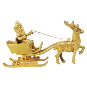 Brass Showpiece Ganesh Rath Statue - 7*2.5*4 inch (BS1260 A)