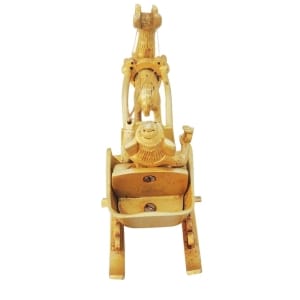 Brass Showpiece Ganesh Rath Statue - 7*2.5*4 inch (BS1260 A)