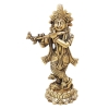 Brass Showpiece Krishna Statue - decorative home accent
