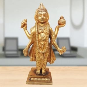 Brass Showpiece Dhanvantri Ji Statue  - 6.5*2.5*10.2 Inch (BS1268 D)