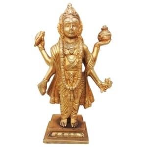 Brass Showpiece Dhanvantri Ji Statue  - 6.5*2.5*10.2 Inch (BS1268 D)