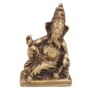 Brass Showpiece Ganesh Ji Statue - 2.2*1.2*3.5 Inch (BS1270 C)