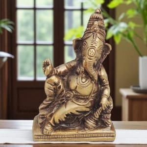Brass Showpiece Ganesh Ji Statue - 2.2*1.2*3.5 Inch (BS1270 C)