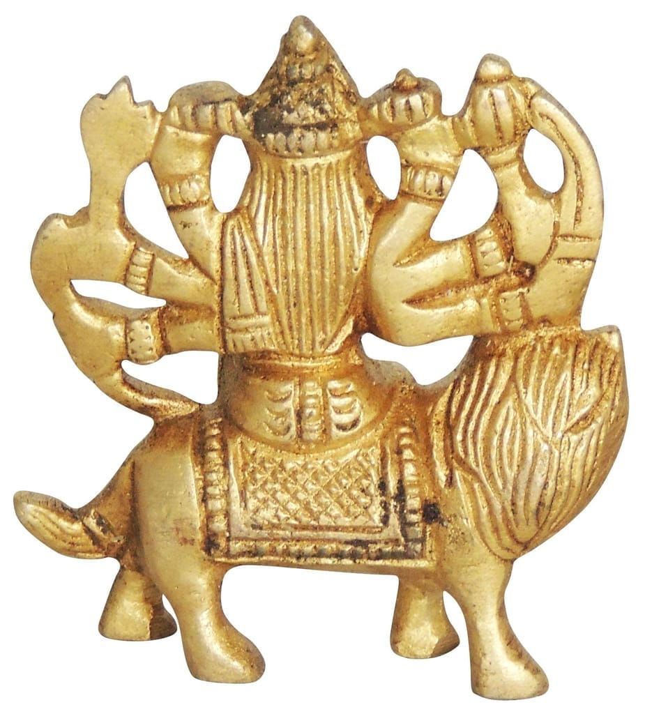 Brass Showpiece Durga Ji God Idol Statue - Brass