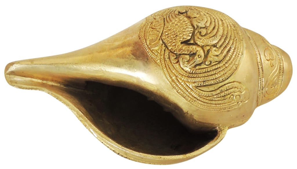 Brass Showpiece Shankh, conch with sound