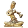 Brass Showpiece Man With Musical Instrument decorative item