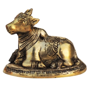 Brass Showpiece Nandi Statue - decorative brass statue