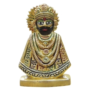 Brass Khatu Shyam Statue - 2.5 x 1.5 x 3.5 Inch Brass Figurine