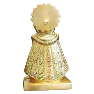 Brass Khatu Shyam Statue - 3.5 Inch Width, 2.5 Inch Depth, 6 Inch Height