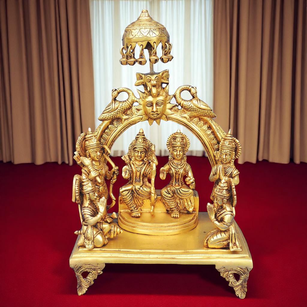 Brass Ram Darbar idol statue - brass material