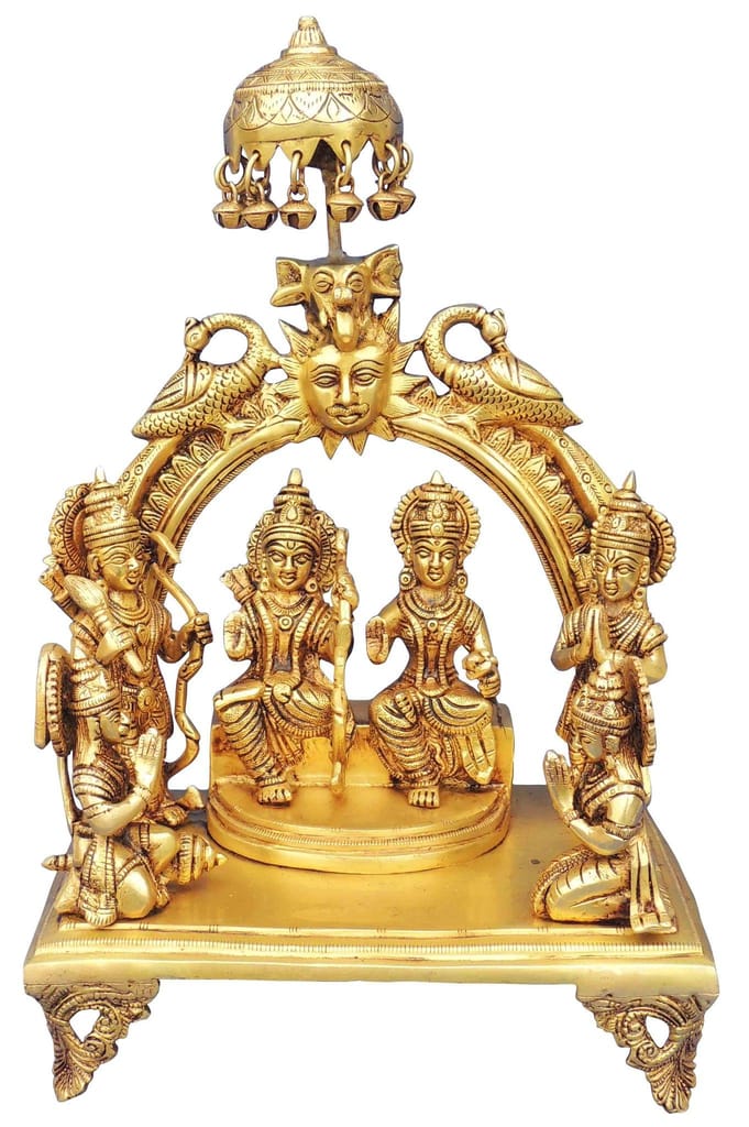 Brass Ram Darbar idol statue - brass material