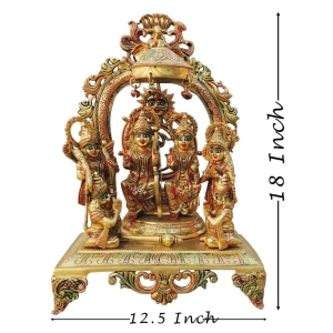Brass Ram Darbar God Idol Statue - 12.5x8x18 Inch, 12.9 KG Weight
