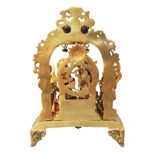 Brass Ram Darbar God Idol Statue - 12.5x8x18 Inch, 12.9 KG Weight