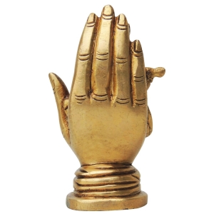 Brass Showpiece Radha Krishna Statue On Hand - 2.5*1.5*4 Inch (BS1314 C)