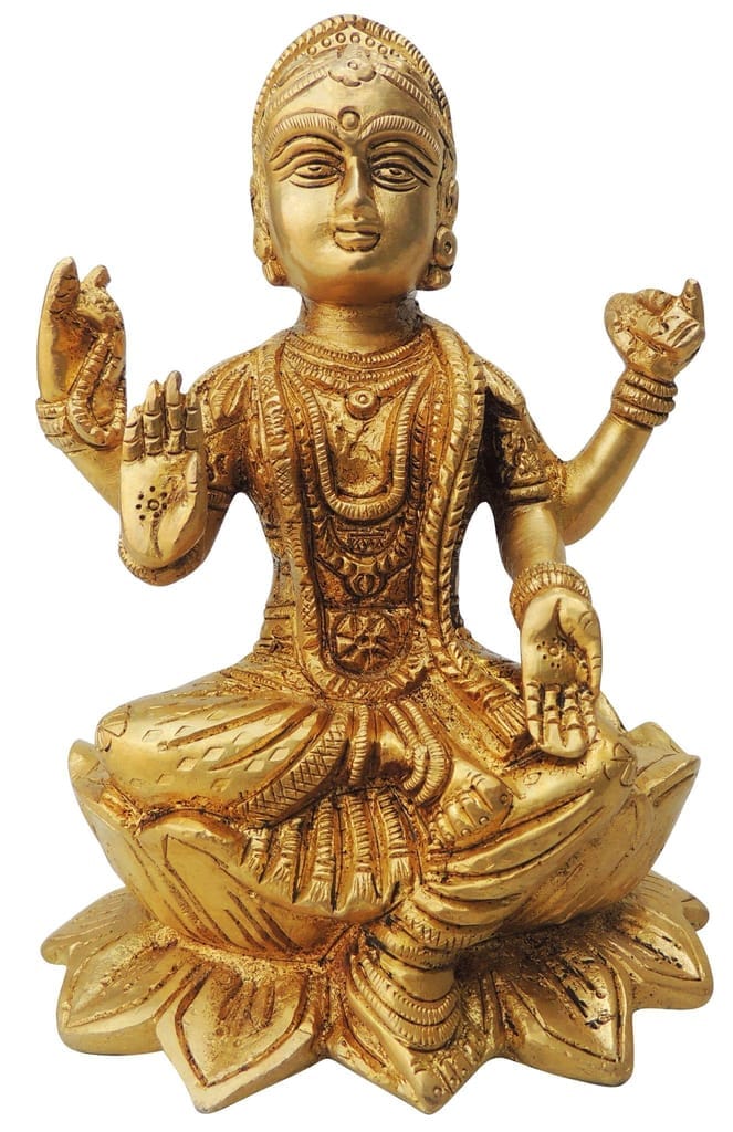 Brass Showpiece Laxmi Ji Statue - 5*4*6.5 Inch (BS1324 C) - Image 2