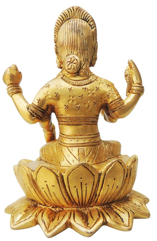 Brass Showpiece Laxmi Ji Statue - 5*4*6.5 Inch (BS1324 C) - Image 3