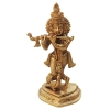 Brass Showpiece Krishna Ji God Idol Statue - 3.2*2.2*6 Inch (BS1331 C)