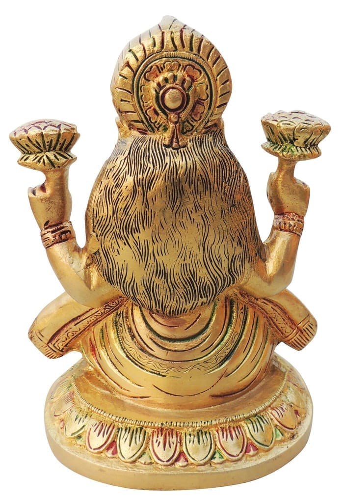 Brass Showpiece Laxmi Ji God Idol Statue - 5.5*4.6*8 Inch (BS1332 L) - Image 3