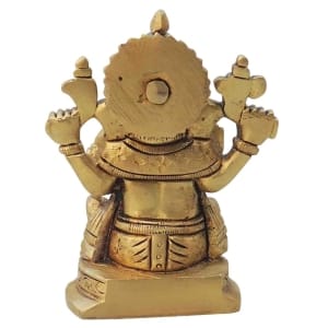 Brass Showpiece Ganesh Ji God Idol Statue - 2.5*2.5*4 Inch (BS1336 G)