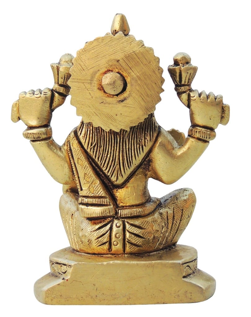 Brass Showpiece Laxmi Ji God Idol Statue - 2.5*2.6*4 Inch (BS1336 L) - Image 3