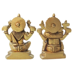 Brass Showpiece Laxmi Ganesh Pair God Idol Statue (BS1336)