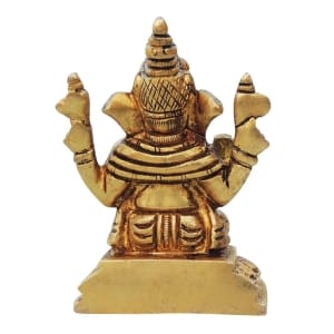 Brass Showpiece Ganesh Ji Statue - 2.2*1.5*3.1 Inch (BS1338 G)