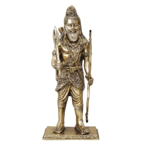 Brass Parshuram Ji God Idol Statue - 6 Inch Width, 13.5 Inch Height