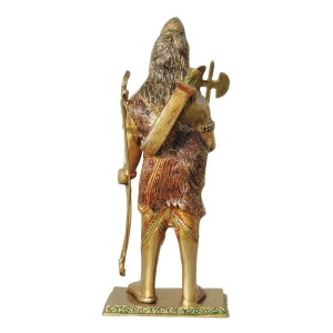 Brass Parshuram Ji God Idol Statue - 6 Inch x 3.2 Inch x 13.6 Inch