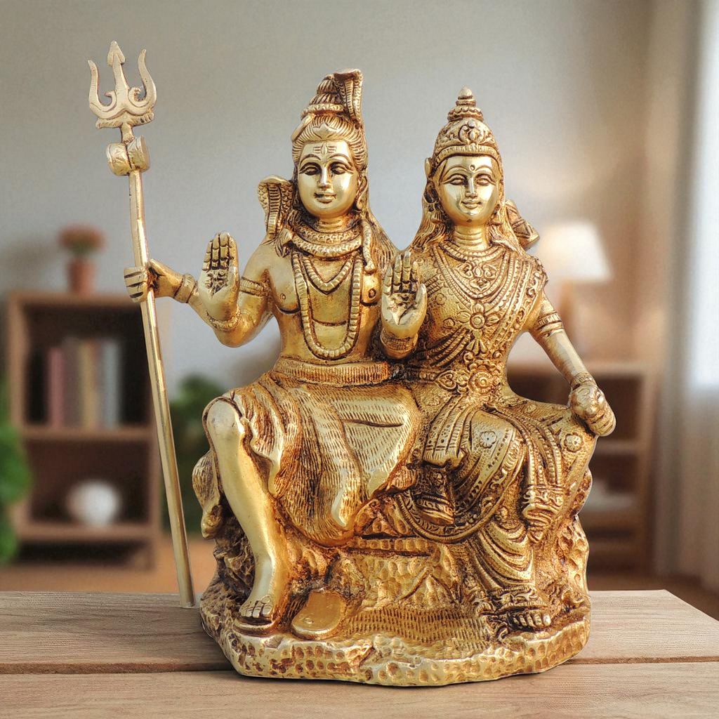 Brass Showpiece Shiv Parivar God Idol Statue decorative