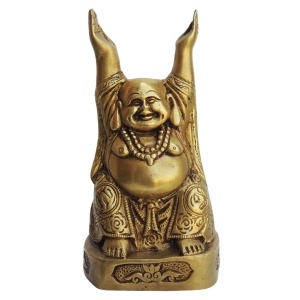 Brass Showpiece Laughing Buddha God Idol Statue Brass
