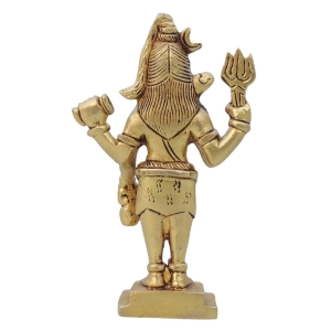 Brass Shiv Ji God Idol Statue - 2.6 x 1 x 4.5 Inch Brass Figurine